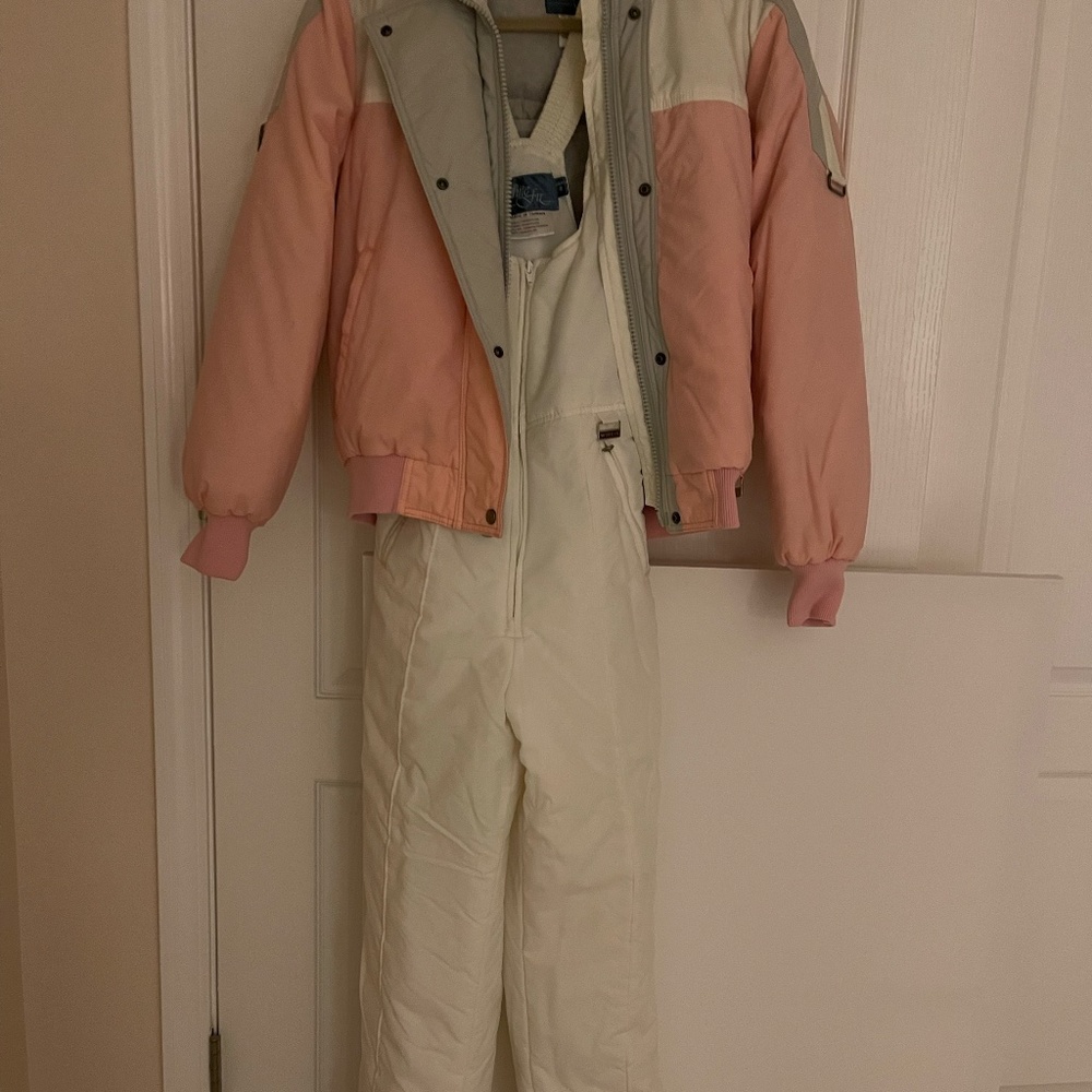 Pink and White White Fir Snow Suit Size 12